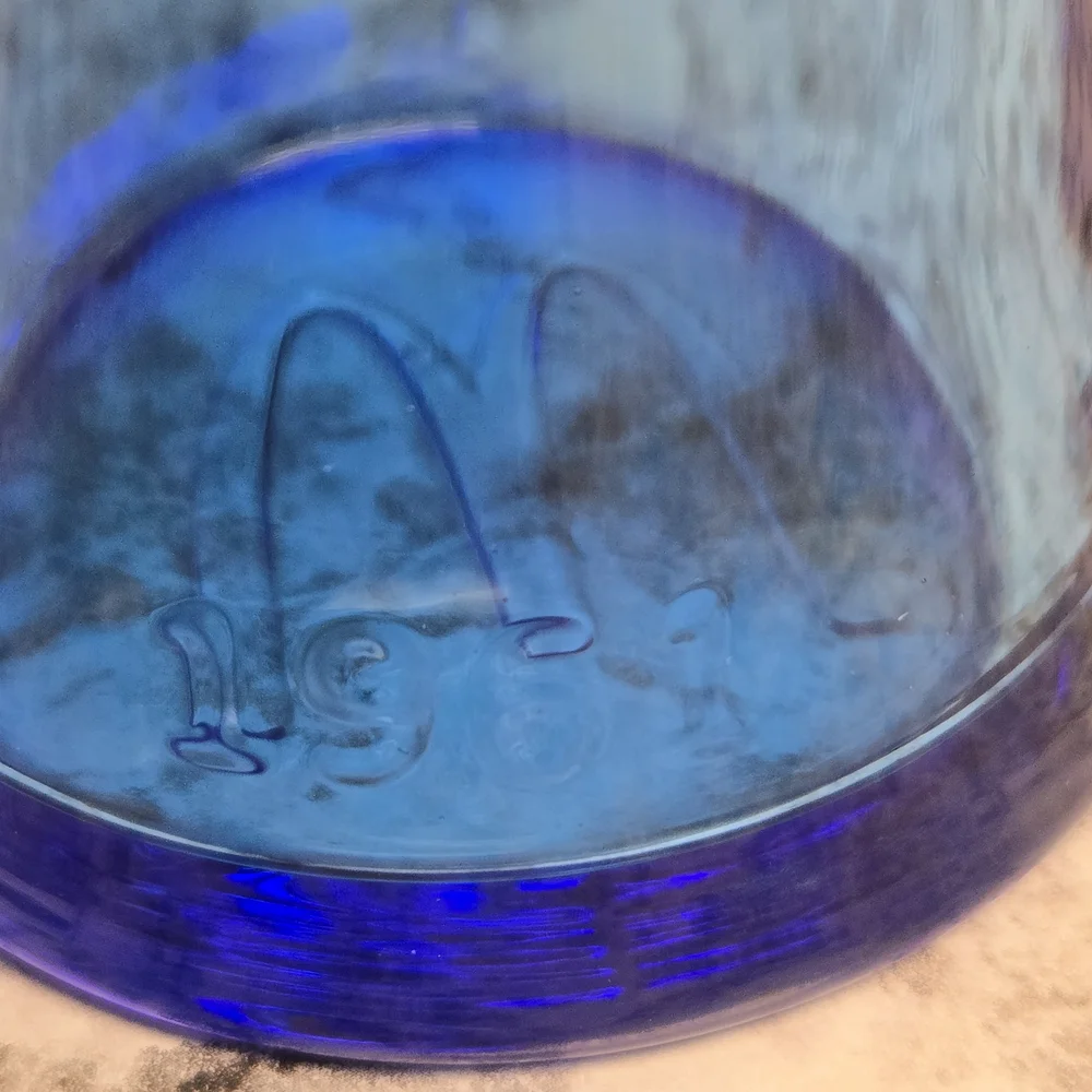 McDonalds Coca-Cola Style Blue Glass Tumbler 1961 Vintage Style (2003) Cup